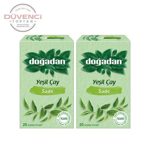 Doğadan Yeşil Çay Sade 20'li x 2 Adet