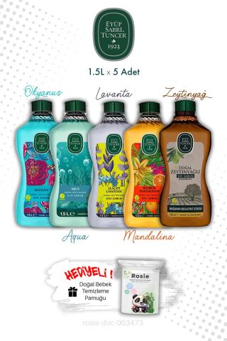 5'li Set Sıvı Sabun Eyüp Sabri Tuncer 1.5L ve ROSIE