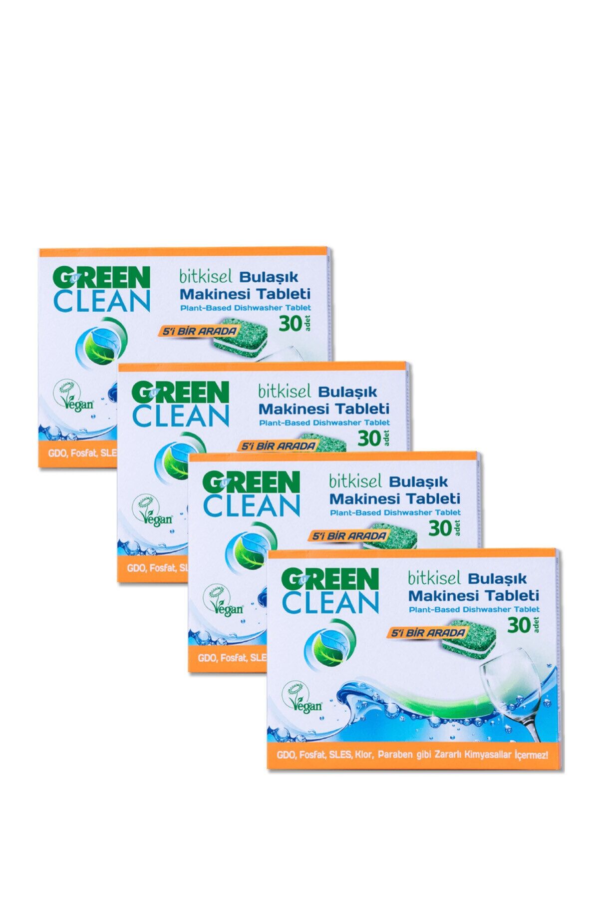 Green Clean Bulaşık Makinesi Tableti 30'lu x 4 Adet