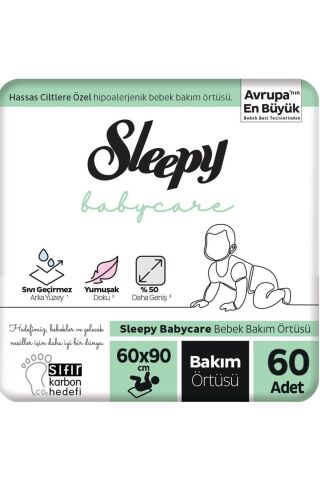Sleepy Babycare Bebek Bakım Örtüsü 10'lu x 6 Adet