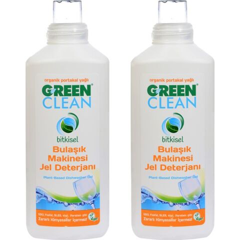 Green Clean Bitkisel Jel Bulaşık Makinesi Deterjanı 1 lt - 2 Adet