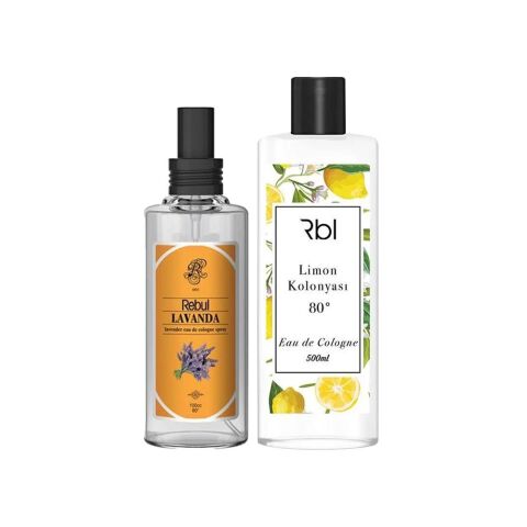 Rebul Lavanta Kolonyası 100 ML ve Limon Kolonyası 500 ml