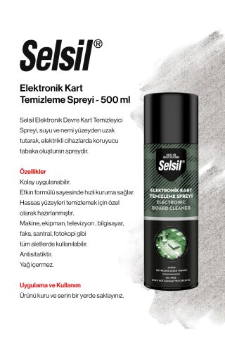 Selsil Elektronik Kart Temizleme Spreyi 500 ml