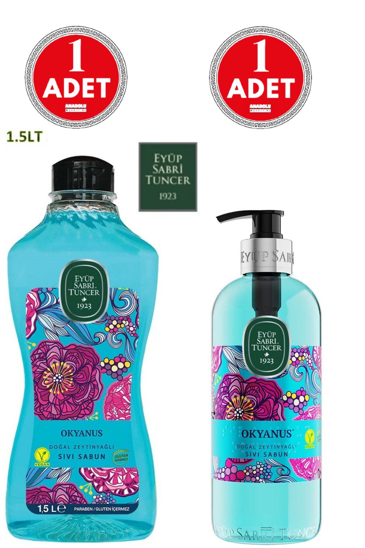 Okyanus Sıvı Sabun Seti 1500 ml Ve 500 ml