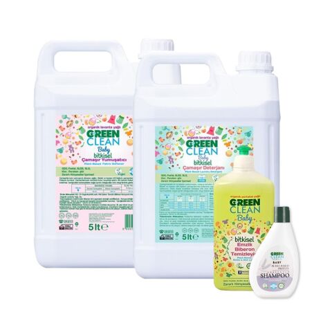 Green Clean Baby Şampuan, Biberon Temizleyici, Çamaşır Deterjanı ve Yumuşatıcı
