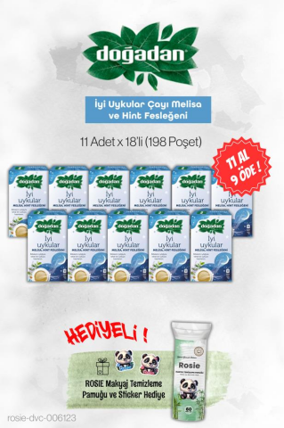 Doğadan İyi Uykular Çayı Melisa ve Hint Fesleğeni 11 AL 9 ÖDE ve Rosie