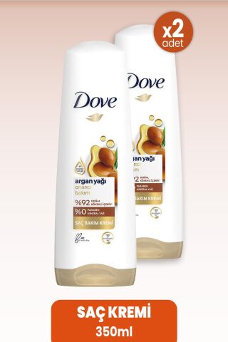 Dove Saç Kremi Onarıcı Bakım Argan Yağı 350 ml x 2 Adet
