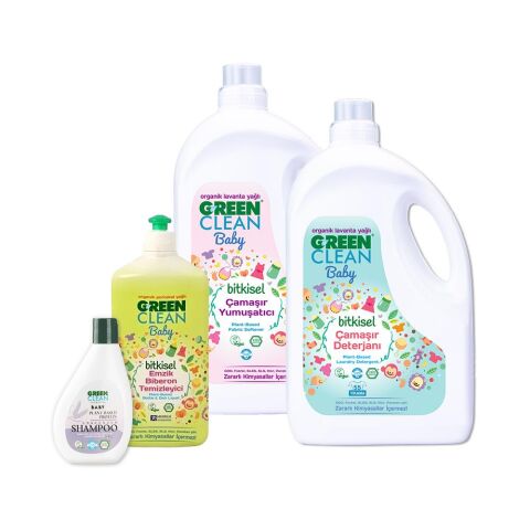 Green Clean Baby Şampuan, Biberon Temizleyici, Çamaşır Deterjanı ve Yumuşatıcı