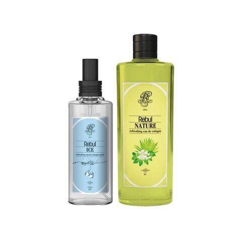 Rebul Ice Kolonya 100 ml ve Nature Kolonya 270 ml