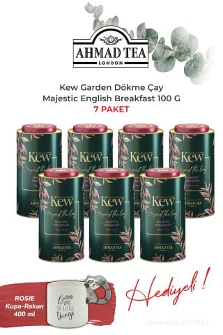 7 kutu Kew Garden Majestic English Breakfast 100 G ve Rakun Kupa