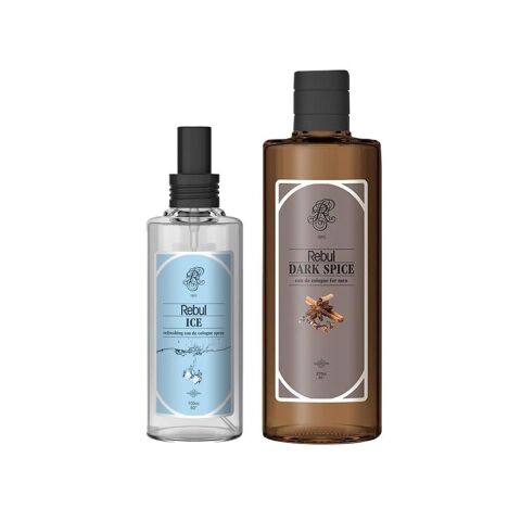 Rebul Ice Kolonya 100 ml ve Dark Spice Kolonya 270 ml