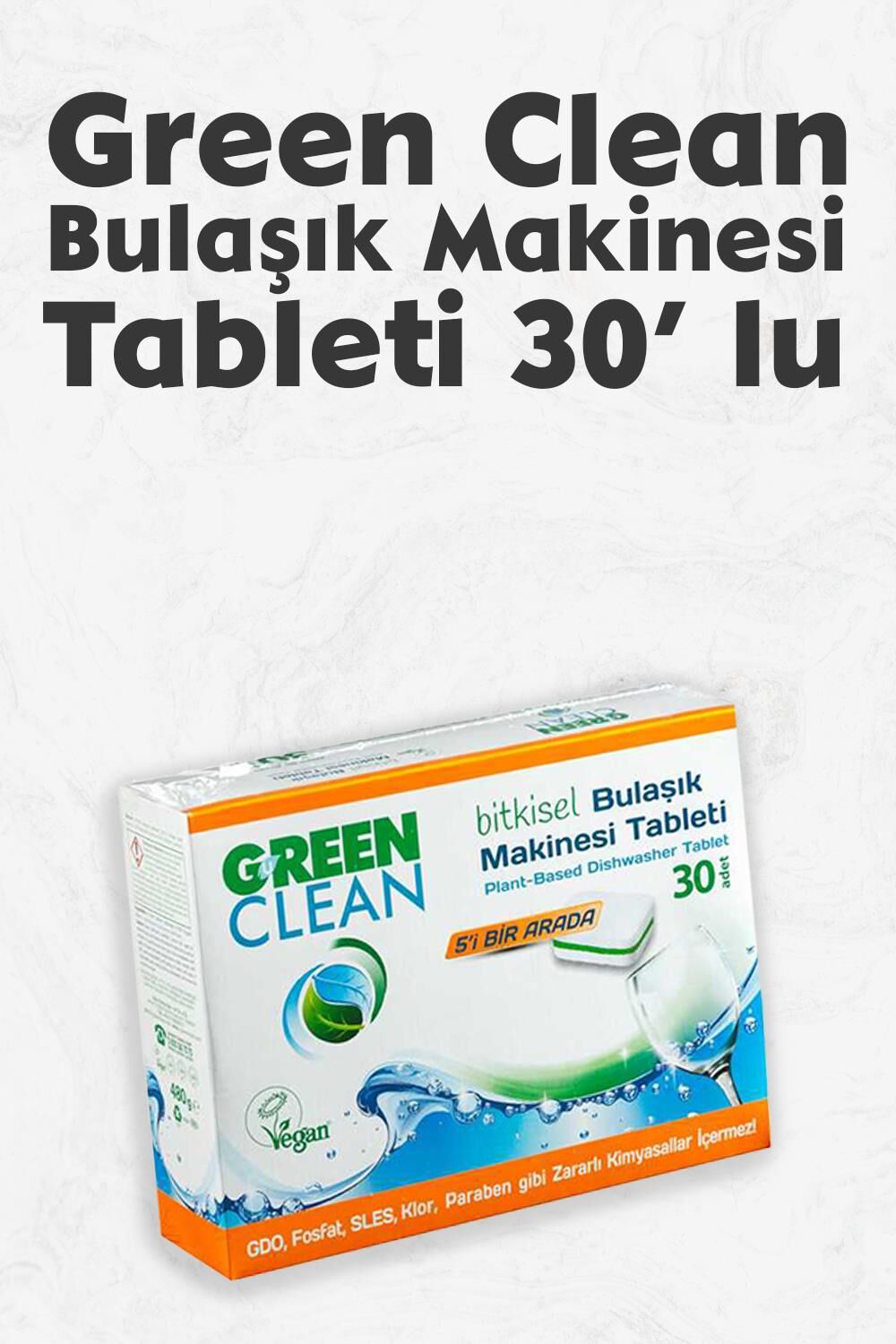 U Green Clean Bulaşık Makinesi Tablet 30'lu