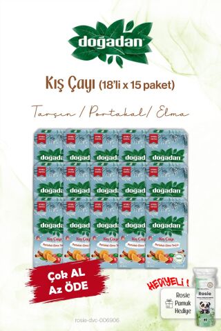 Doğadan Kış Poşet Çay 18'li, 15 Paket ve Rosie