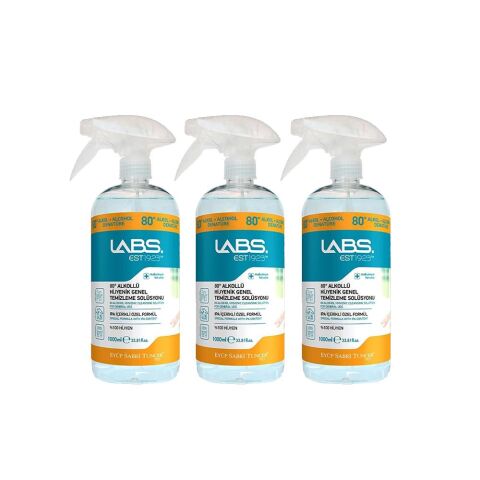 Eyüp Sabri Tuncer Ortam Dezenfektanı 80 Derece 1 Litre x 3