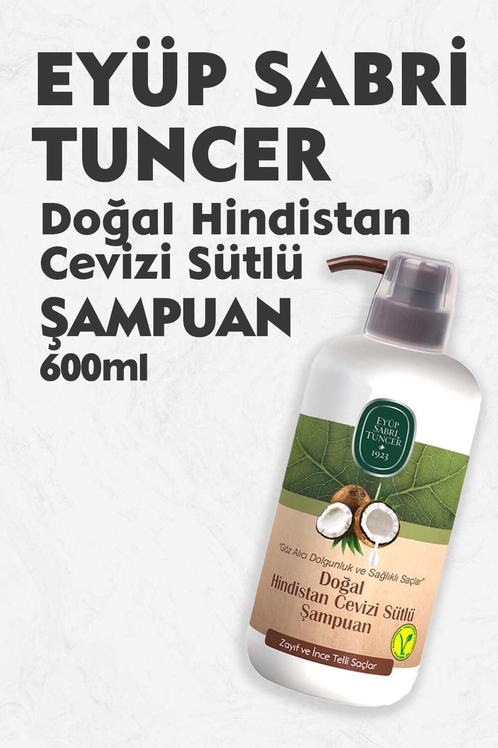 Eyüp Sabri Tuncer Doğal Hindistan Cevizi Sütlü Şampuan 600 ml