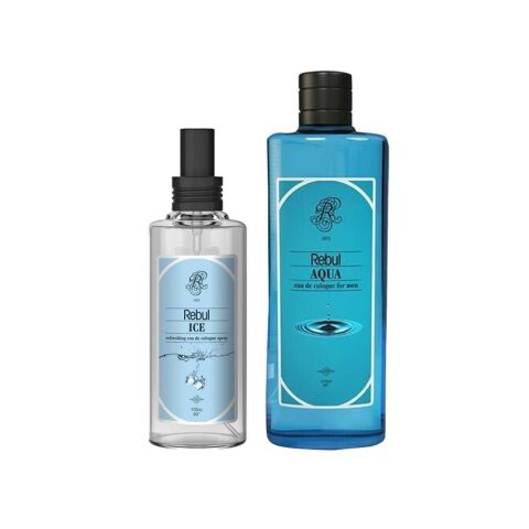Rebul Ice Kolonya 100 ml ve Aqua Kolonya 270 ml
