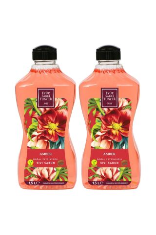 Eyüp Sabri Tuncer Doğal Zeytinyağlı Sıvı Sabun Amber 1.5 litre Pet Şişe x 2 Adet