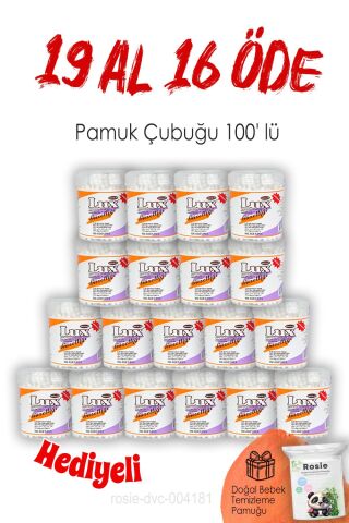 19 AL 16 ÖDE 100'lü Lux Pamuk Çubuğu ve ROSIE