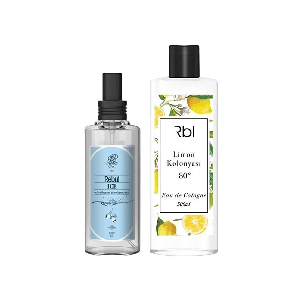 Rebul Ice Kolonya 100 ml ve Limon Kolonyası 500 ml