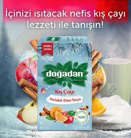 Doğadan Kış Poşet Çay 18'li, 5 Paket ve Rosie