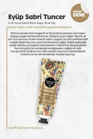 Eyüp Sabri Tuncer Pj El Ve Vücut Kremi 3'lü Warm Sugar 50 ml Tüp ve ROSIE Pamuk