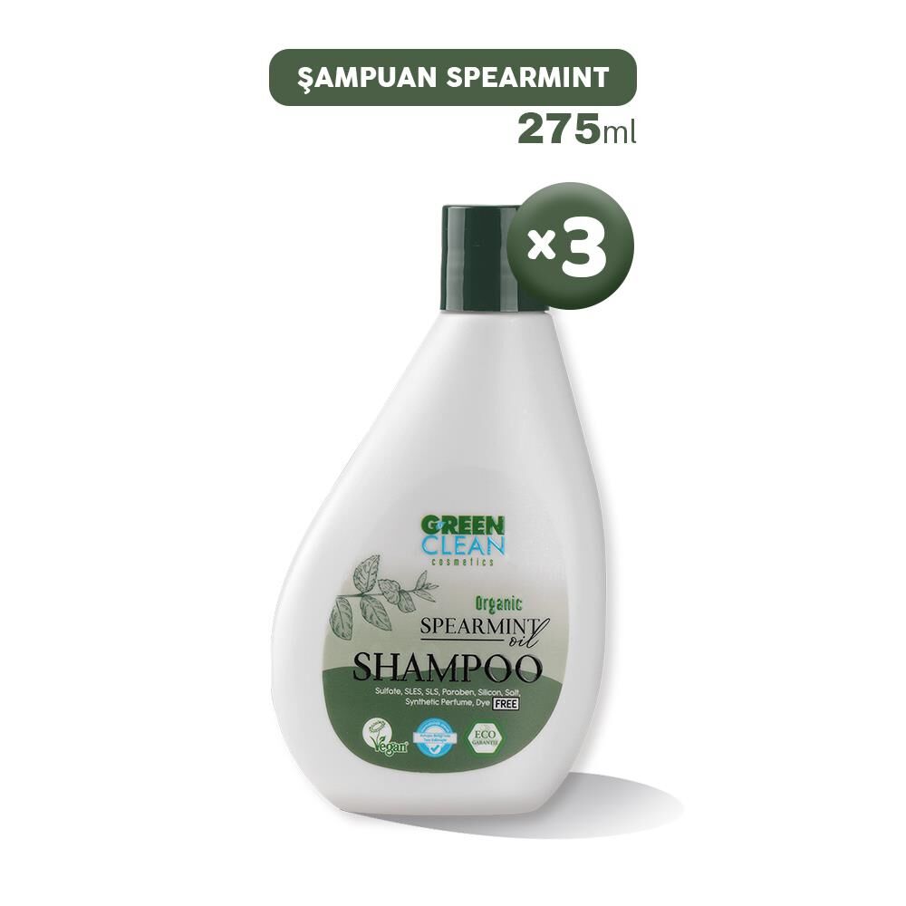 Green Clean Şampuan Spearmint 275 ml x 3