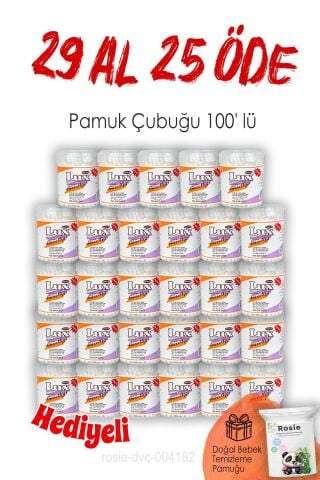 29 AL 25 ÖDE Lux Pamuk Çubuğu 100' lü ve ROSIE