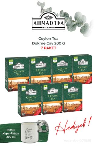 Ceylon Tea 200 G Dökme Çay 7 paket ve Rakun Kupa