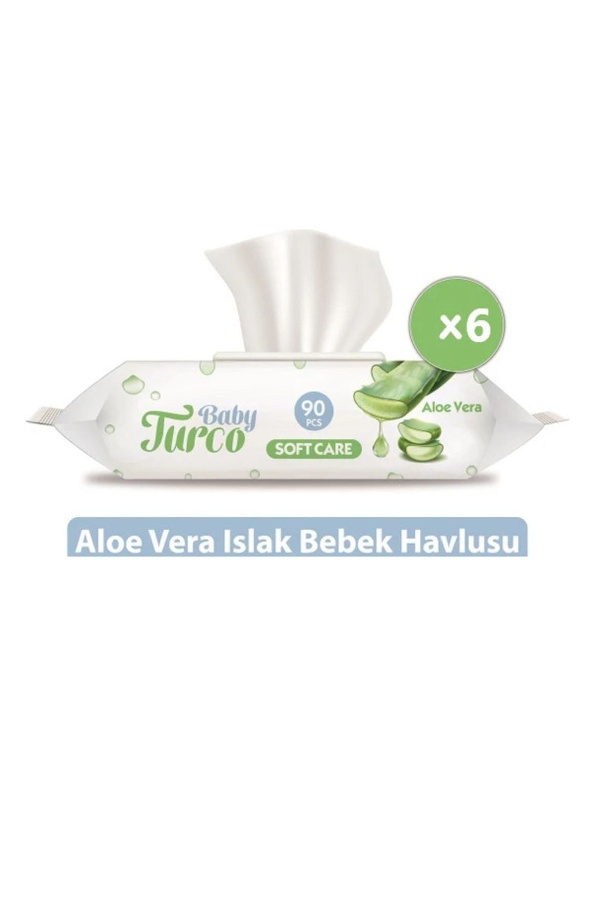 Baby Turco Softcare Aloe Vera Islak Bebek Havlusu 6 X 90 Yaprak