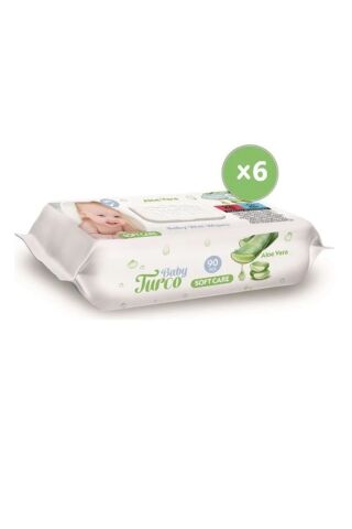 Baby Turco Softcare Aloe Vera Islak Bebek Havlusu 6 X 90 Yaprak