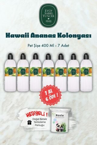 400 ML Hawaii Ananas Kolonyası 7 AL 6 ÖDE ve ROSIE Hediye