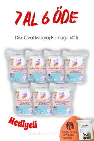 40'lı Lux Disk Oval Makyaj Pamuğu 7 AL 6 ÖDE ve ROSIE