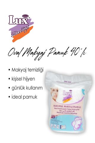 Lux 13 AL 11 ÖDE Disk Oval Makyaj Pamuğu 40' lı ve ROSIE