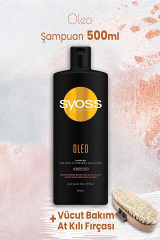 Syoss Oleo Derinlemesine Bakım Şampuan 500 ml ve Vücut Bakım At Kılı Fırçası