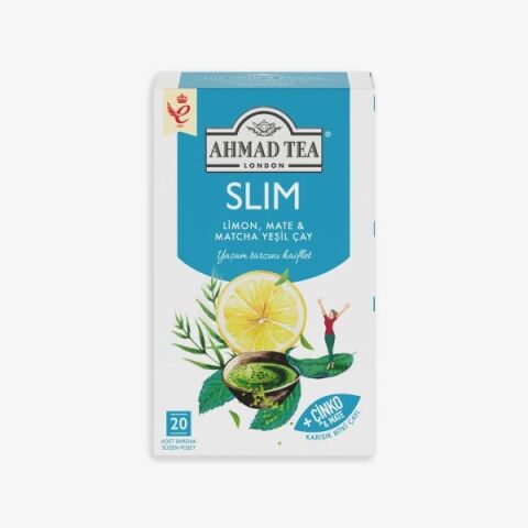 Slim Limon, Mate Ve Matcha Yeşil Çay Karışımı 20' li 7 paket ve Rakun Kupa