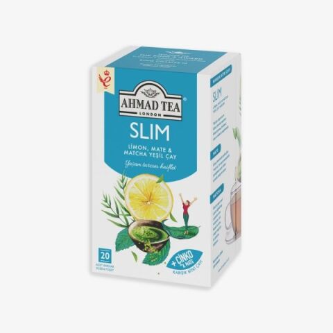 Slim Limon, Mate Ve Matcha Yeşil Çay Karışımı 20' li 7 paket ve Rakun Kupa