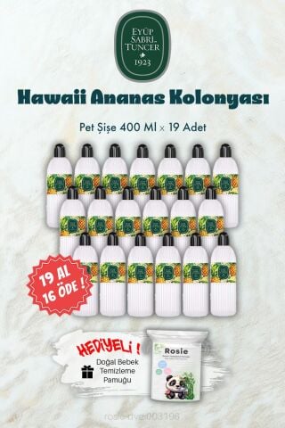 Hawaii Ananas Kolonyası 19 AL 16 ÖDE 400 ML ve ROSIE Hediye