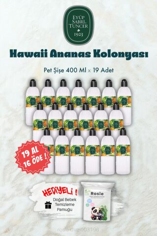 Hawaii Ananas Kolonyası 19 AL 16 ÖDE 400 ML ve ROSIE Hediye