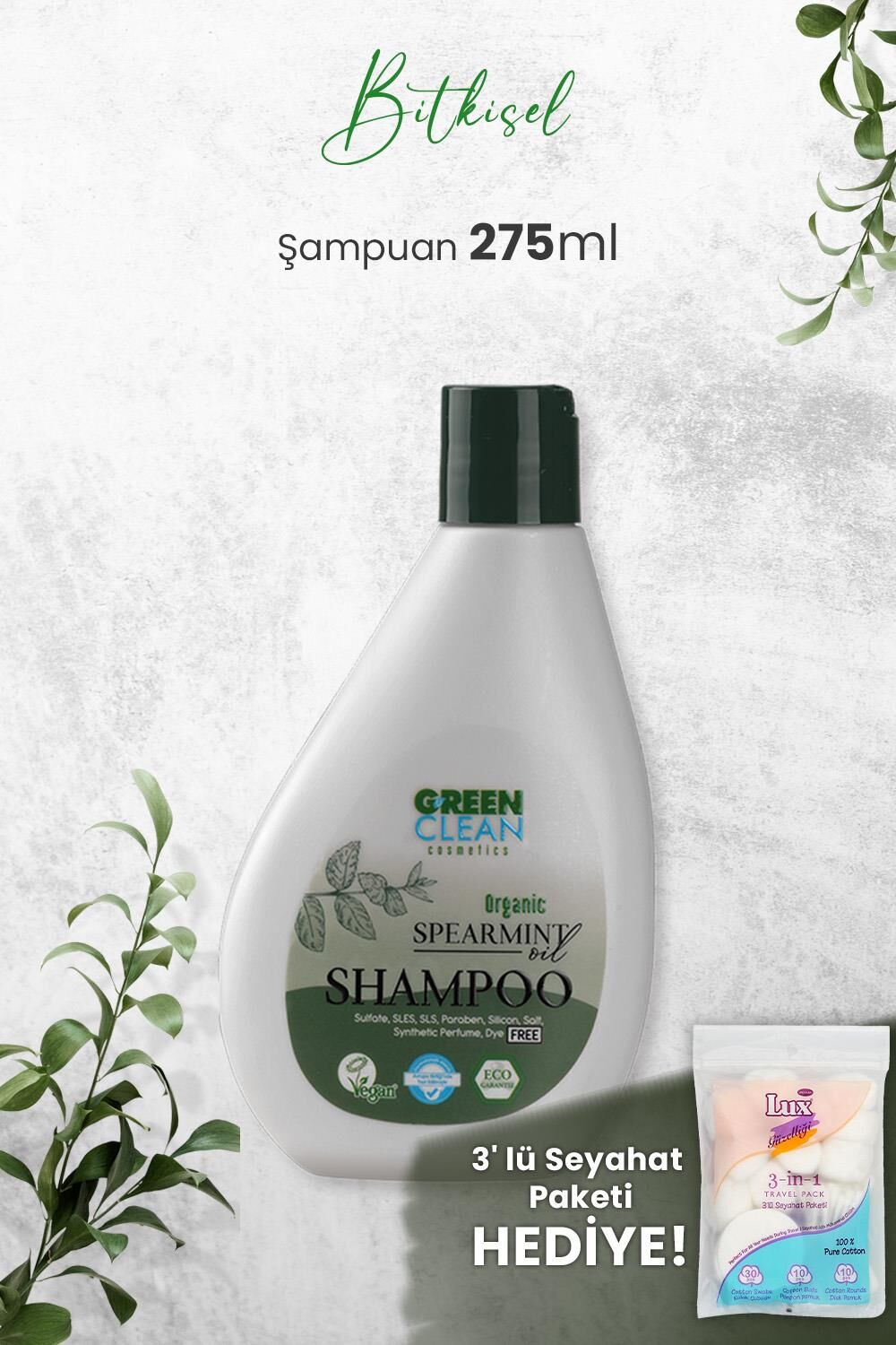 Green Clean Şampuan Spearmint 275 ml ve Hediyeli