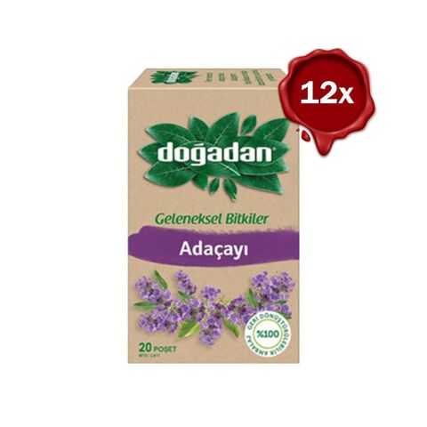 Doğadan Adaçayı Bitki Çayı 20'li x 12 Adet