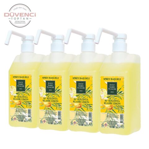 Eyüp Sabri Tuncer Klasik Limon Kolonyası Sprey Başlıklı 1 lt x 4 Adet
