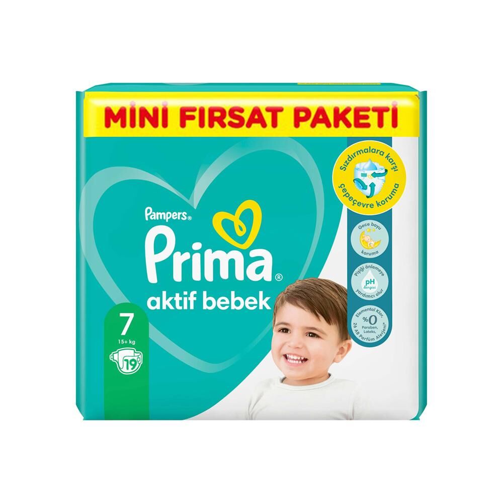 Prima Bebek Bezi Aktif Bebek 7 Beden 19 Adet