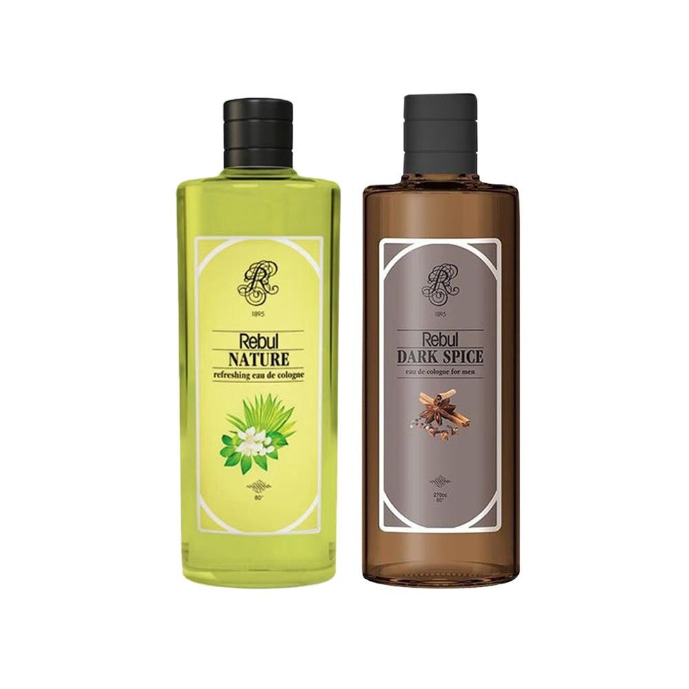 Rebul Nature ve Dark Spice Cam Şişe Kolonya 270 ml