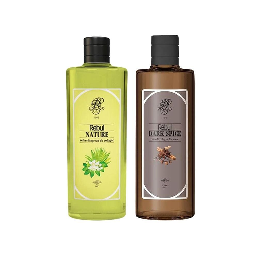 Rebul Nature ve Dark Spice Cam Şişe Kolonya 270 ml