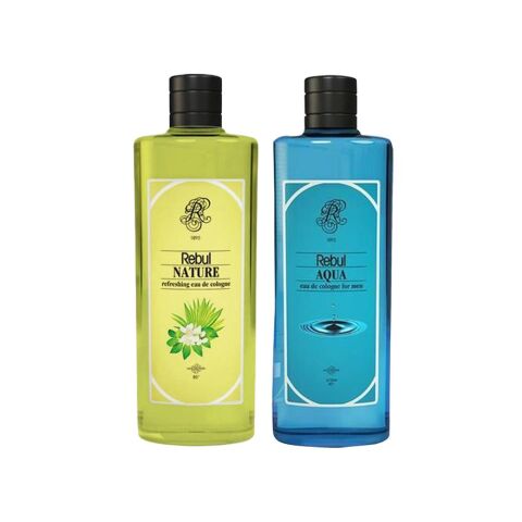 Rebul Nature ve Aqua Cam Şişe Kolonya 270 ml