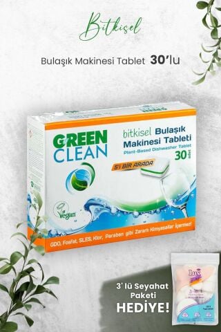 U Green Clean Bulaşık Makinesi Tablet 30'lu ve Hediyeli