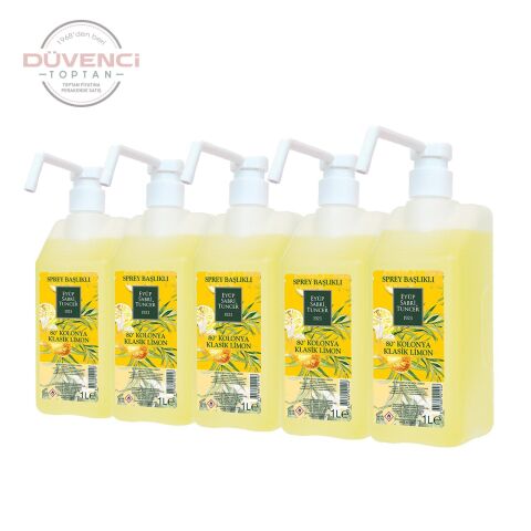 Eyüp Sabri Tuncer Klasik Limon Kolonyası Sprey Başlıklı 1 lt x 5 Adet