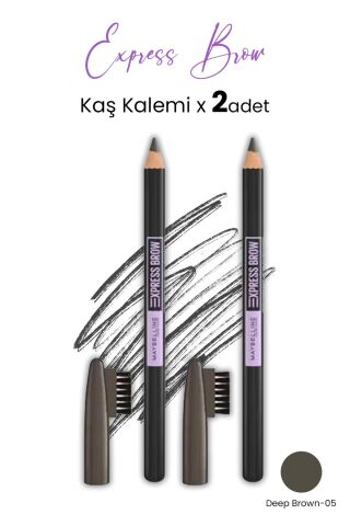Maybelline Express Brow Kaş Kalemi - 05 Deep Brown  x 2 Adet