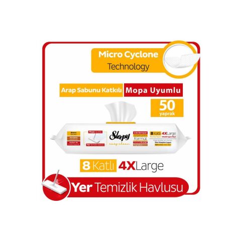 Sleepy Mopa Uyumlu Arap Sabunlu Islak Mendil 50'li x 3 ve ROSIE