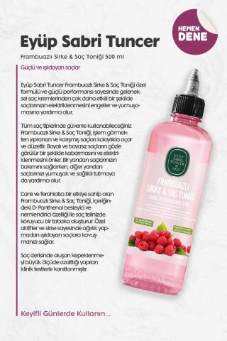 Eyüp Sabri Tuncer Frambuazlı Sirke & Saç Toniği 500 ml